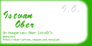 istvan ober business card